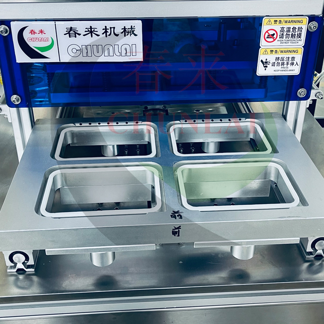 Food Tray Vacuum Gas Injection Packing Sealing Machine