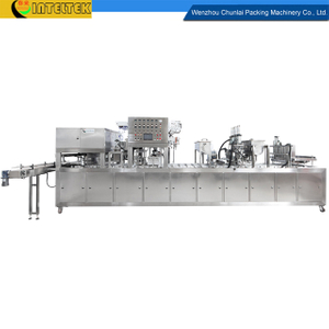 BG60-6C Linear Type Cup Cheese Piston LIquid Peristaltic Pump Filling Sealing and Capping Machine 