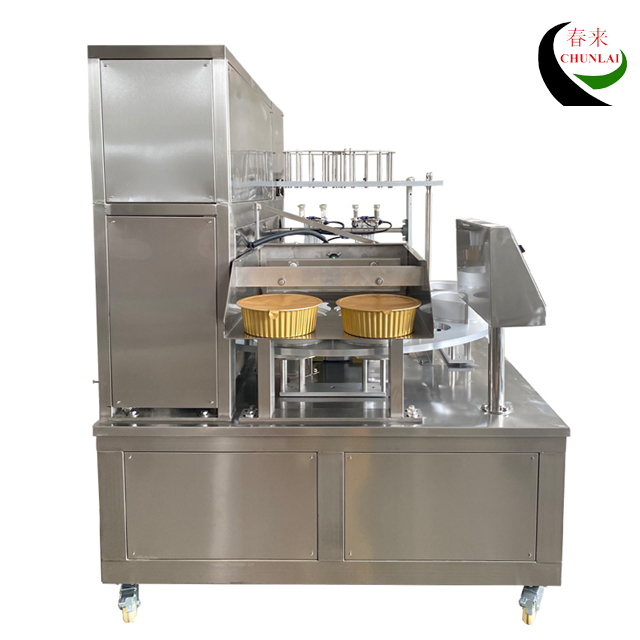 KIS-900 Automatic Rotary Type Aluminum Foil Round Container Sealing Machine